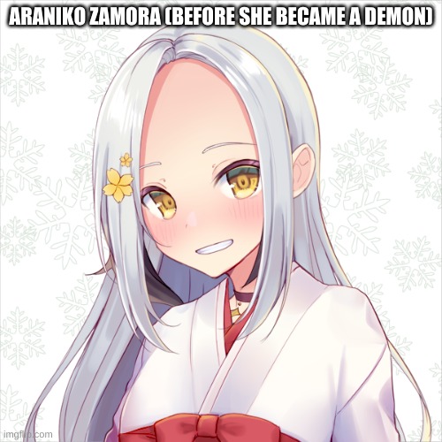 Demon Slayer OC | ARANIKO ZAMORA (BEFORE SHE BECAME A DEMON) | made w/ Imgflip meme maker