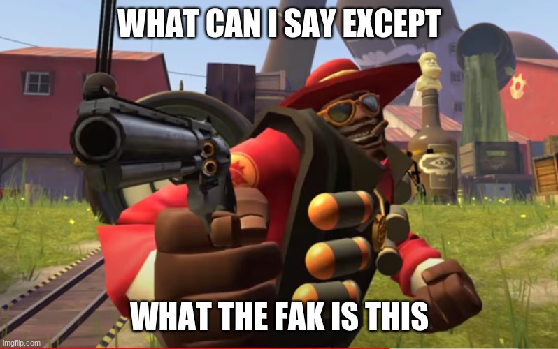 Demoman Delete | WHAT CAN I SAY EXCEPT WHAT THE FAK IS THIS | image tagged in demoman delete | made w/ Imgflip meme maker