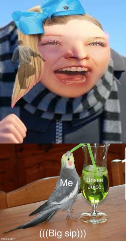 What were the creators thinking | image tagged in unsee juice,gru meme,memes,jojo siwa | made w/ Imgflip meme maker