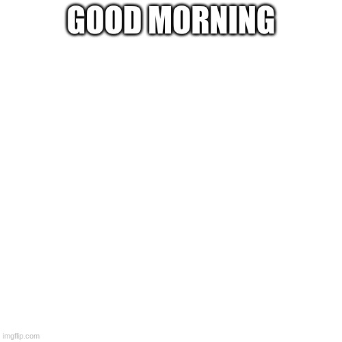 BLANK | GOOD MORNING | image tagged in blank | made w/ Imgflip meme maker