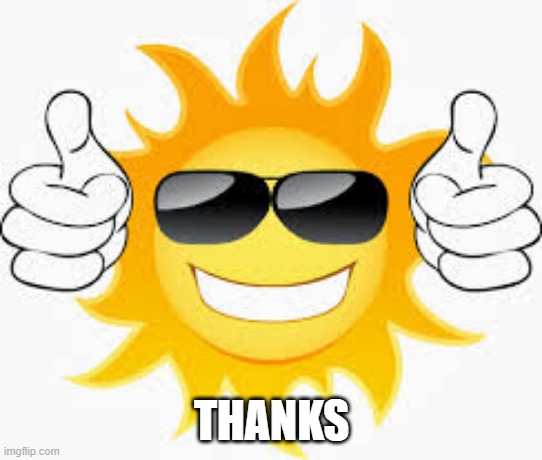 so glad sunny smiley | THANKS | image tagged in so glad sunny smiley | made w/ Imgflip meme maker