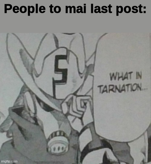 What in tarnation... | People to mai last post: | image tagged in what in tarnation | made w/ Imgflip meme maker