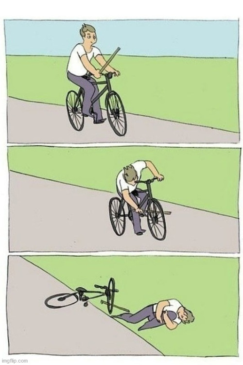 Bike crash | image tagged in bike crash | made w/ Imgflip meme maker