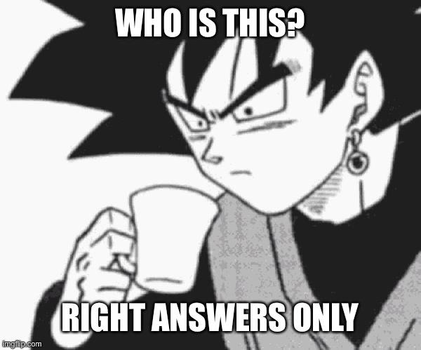 Akjxidjsucudurj uduri | WHO IS THIS? RIGHT ANSWERS ONLY | image tagged in goku black confused | made w/ Imgflip meme maker