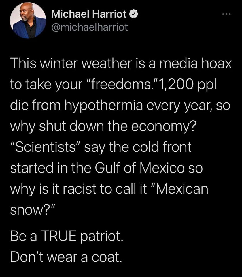 Winter storm conservative logic Blank Meme Template