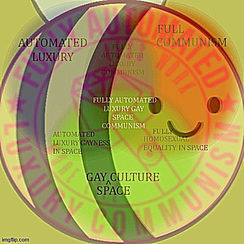 Confused about FALGSC? The Beez Venn diagram explains | image tagged in beez/kami falgsc venn diagram,luxury,gay,space,communism,venn diagram | made w/ Imgflip meme maker