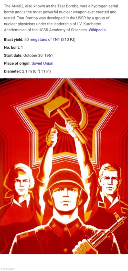 *USSR MUSIC PLAYS* | image tagged in soviet propaganda | made w/ Imgflip meme maker