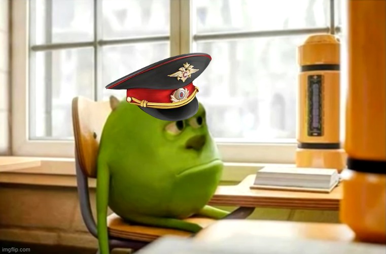 Sully wazowski desk | image tagged in sully wazowski desk | made w/ Imgflip meme maker