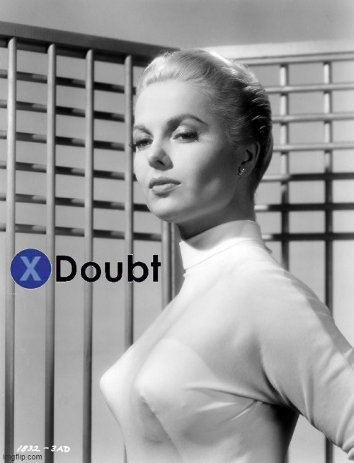 High Quality X doubt Martha Hyer 2 Blank Meme Template