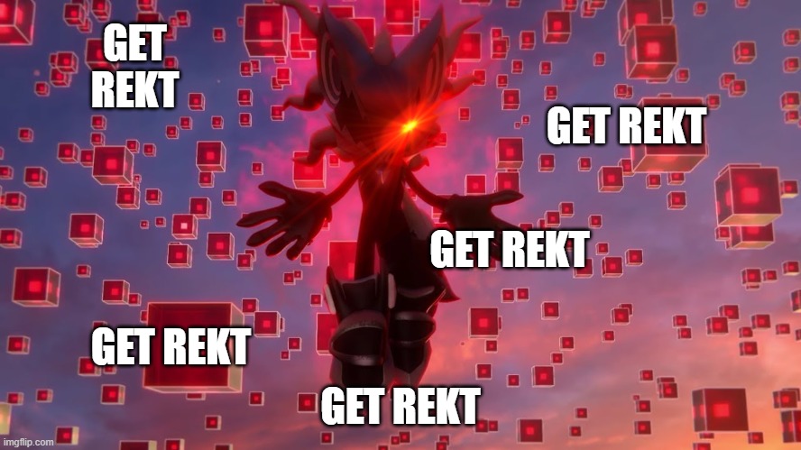 Infinite from Sonic Forces  | GET REKT GET REKT GET REKT GET REKT GET REKT | image tagged in infinite from sonic forces | made w/ Imgflip meme maker