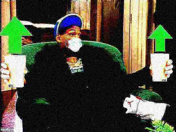 Will Smith Whatever face mask upvotes choccy milk deep-fried 1 Blank Meme Template