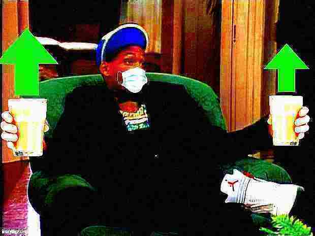 High Quality Will Smith Whatever face mask upvotes choccy milk deep-fried 3 Blank Meme Template