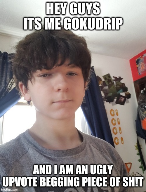 facts | HEY GUYS ITS ME GOKUDRIP; AND I AM AN UGLY UPVOTE BEGGING PIECE OF SH!T | made w/ Imgflip meme maker