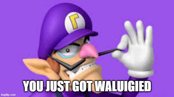 YOU JUST GOT WALUIGIED | image tagged in funny | made w/ Imgflip meme maker
