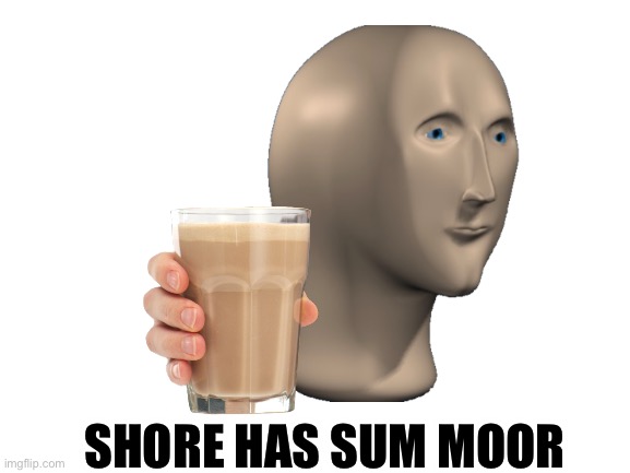 Blank White Template | SHORE HAS SUM MOOR | image tagged in blank white template | made w/ Imgflip meme maker