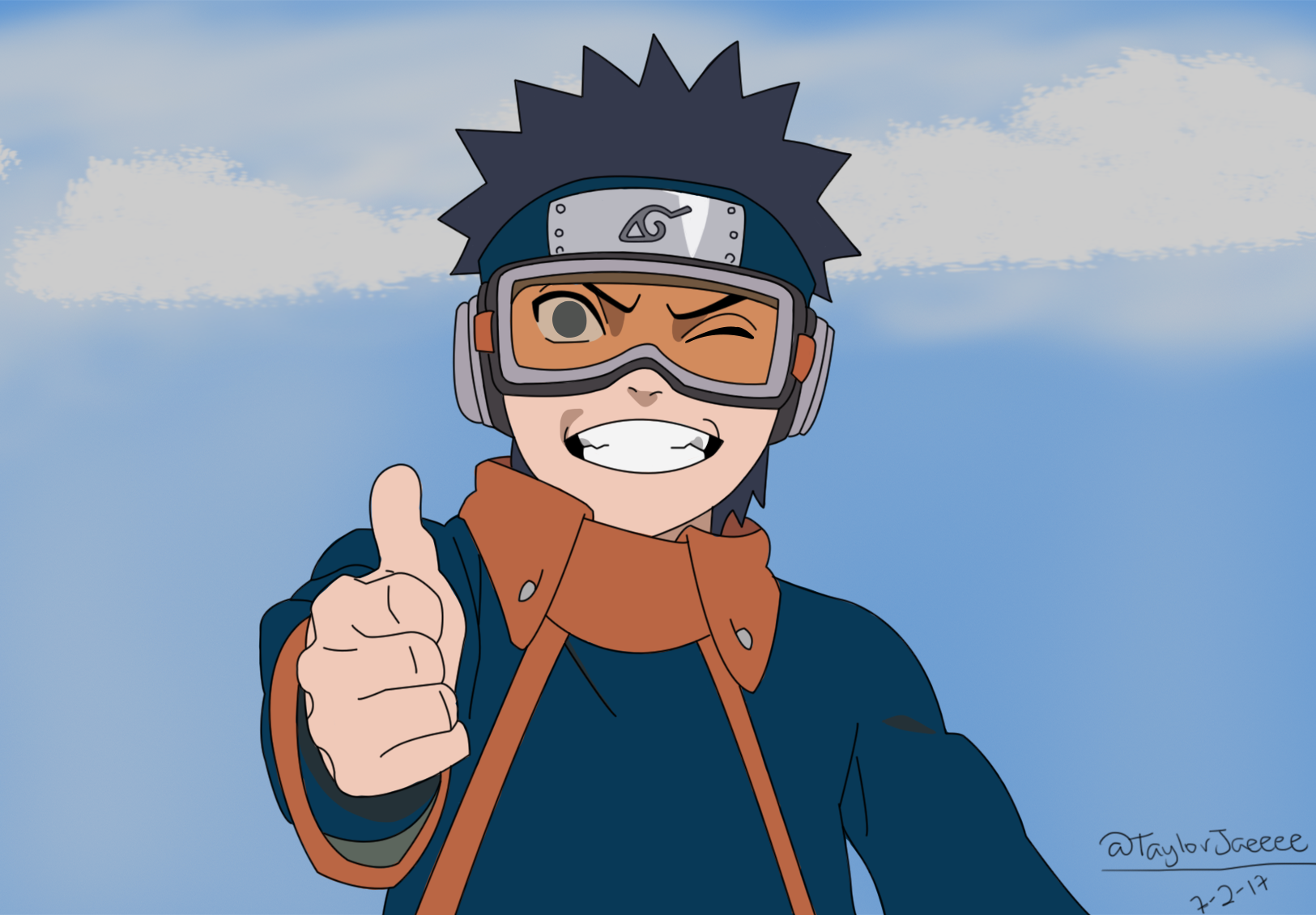 High Quality Obito Thumbs Up Blank Meme Template
