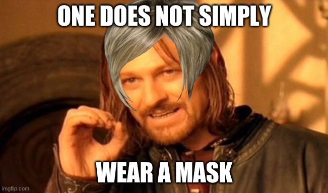 One Does Not Simply, Wear a Mask | ONE DOES NOT SIMPLY; WEAR A MASK | image tagged in memes,one does not simply | made w/ Imgflip meme maker