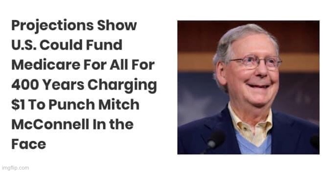 Punch Mitch | image tagged in mitch mcconnell,medicare for all | made w/ Imgflip meme maker