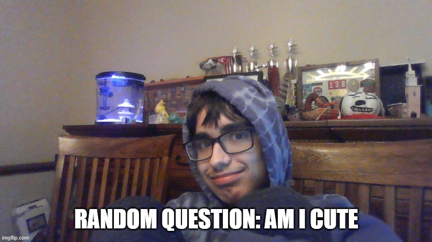 If someone says yes, they bout to get a large nose              wait- | RANDOM QUESTION: AM I CUTE | made w/ Imgflip meme maker