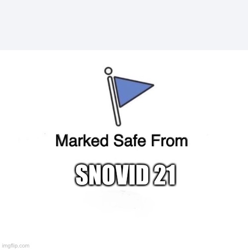 Snovid | SNOVID 21 | image tagged in marked safe flag | made w/ Imgflip meme maker