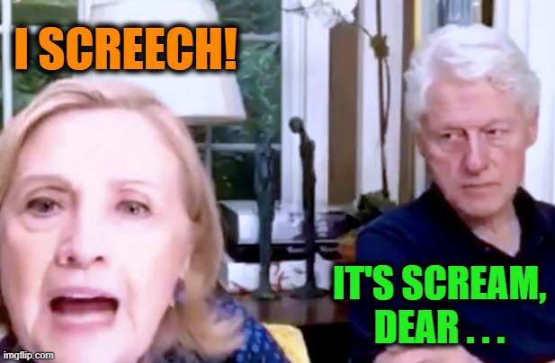 Hill and Bill | I SCREECH! IT'S SCREAM, DEAR . . . | image tagged in hill and bill | made w/ Imgflip meme maker