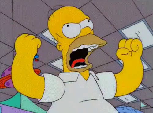 Homer Shakefist Blank Meme Template