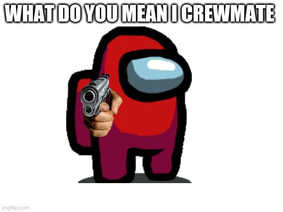 Blank White Template | WHAT DO YOU MEAN I CREWMATE | image tagged in blank white template | made w/ Imgflip meme maker