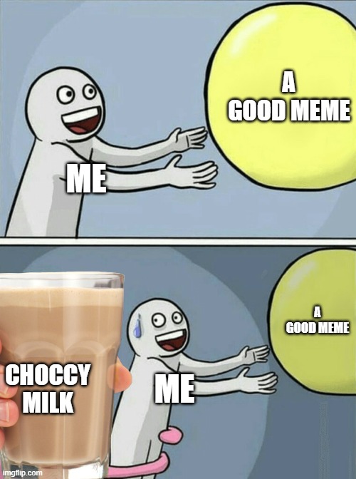 My memes | A GOOD MEME; ME; A GOOD MEME; CHOCCY MILK; ME | image tagged in lol so funny | made w/ Imgflip meme maker