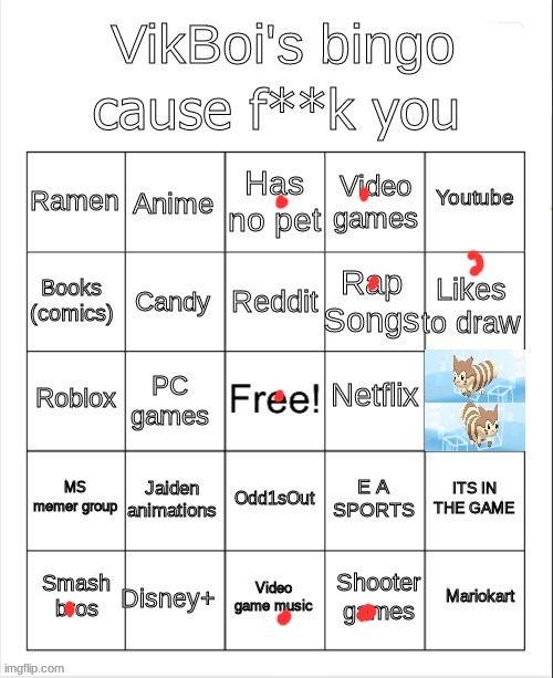 Bingo i guess | image tagged in bingo | made w/ Imgflip meme maker