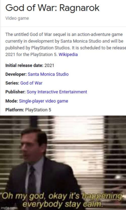 It's happening | image tagged in god of war,ragnarok | made w/ Imgflip meme maker