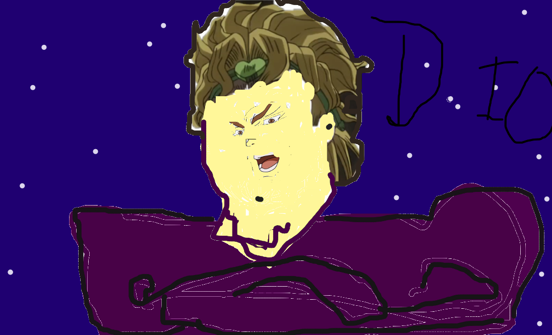 High Quality poorly drawn dio Blank Meme Template
