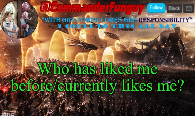 This is a trend now? Lol | Who has liked me before/currently likes me? | image tagged in commanderfunguy announcement template,imgflip,crush,funny,trend | made w/ Imgflip meme maker