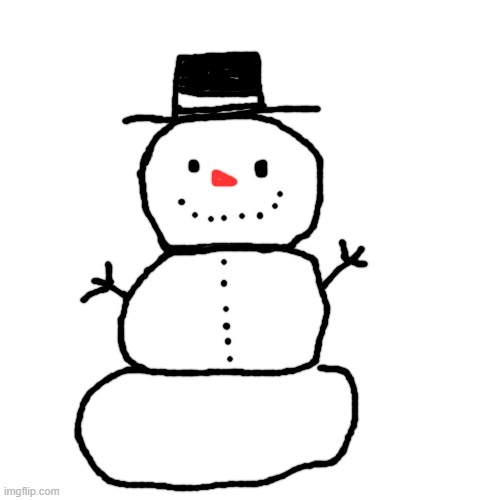 I drew a snowman cuz its snowin' and chillin' outside | image tagged in memes,blank transparent square | made w/ Imgflip meme maker