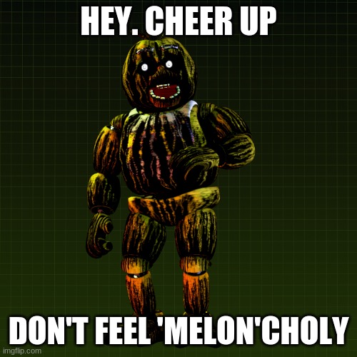 HEY. CHEER UP; DON'T FEEL 'MELON'CHOLY | made w/ Imgflip meme maker