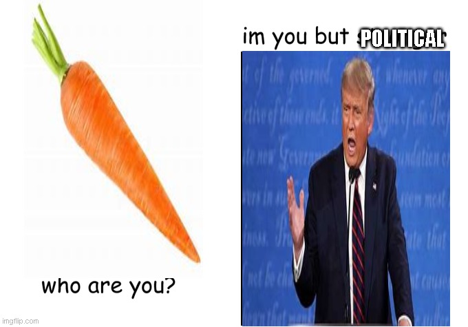 Who are you? | POLITICAL | image tagged in i'm you but stronger | made w/ Imgflip meme maker