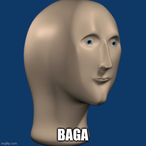 meme man | BAGA | image tagged in meme man | made w/ Imgflip meme maker