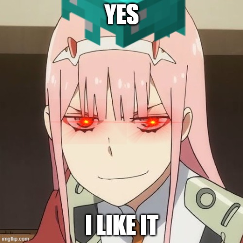 02 extreme | YES; I LIKE IT | image tagged in zero two,002 | made w/ Imgflip meme maker