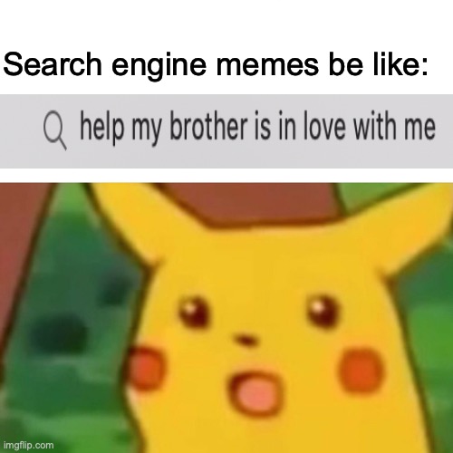 Some of the most randomest things on the internet | Search engine memes be like: | image tagged in memes,surprised pikachu | made w/ Imgflip meme maker