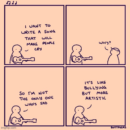 "Artistic Bullying" | image tagged in comics | made w/ Imgflip meme maker