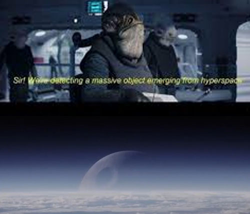 High Quality Sir! We're detecting a massive object emerging from hyperspace Blank Meme Template