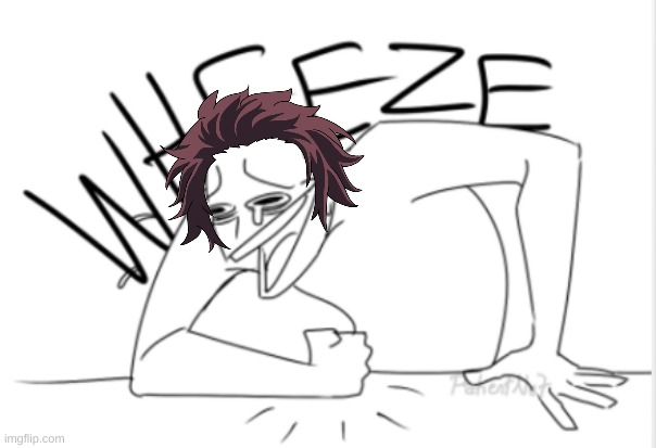Tanjiro wheeze Blank Meme Template