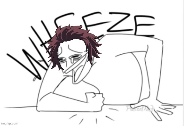 Tanjiro wheeze | image tagged in tanjiro wheeze | made w/ Imgflip meme maker