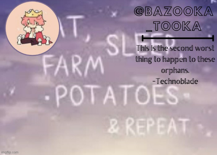 High Quality Bazooka's Technoblade template Blank Meme Template