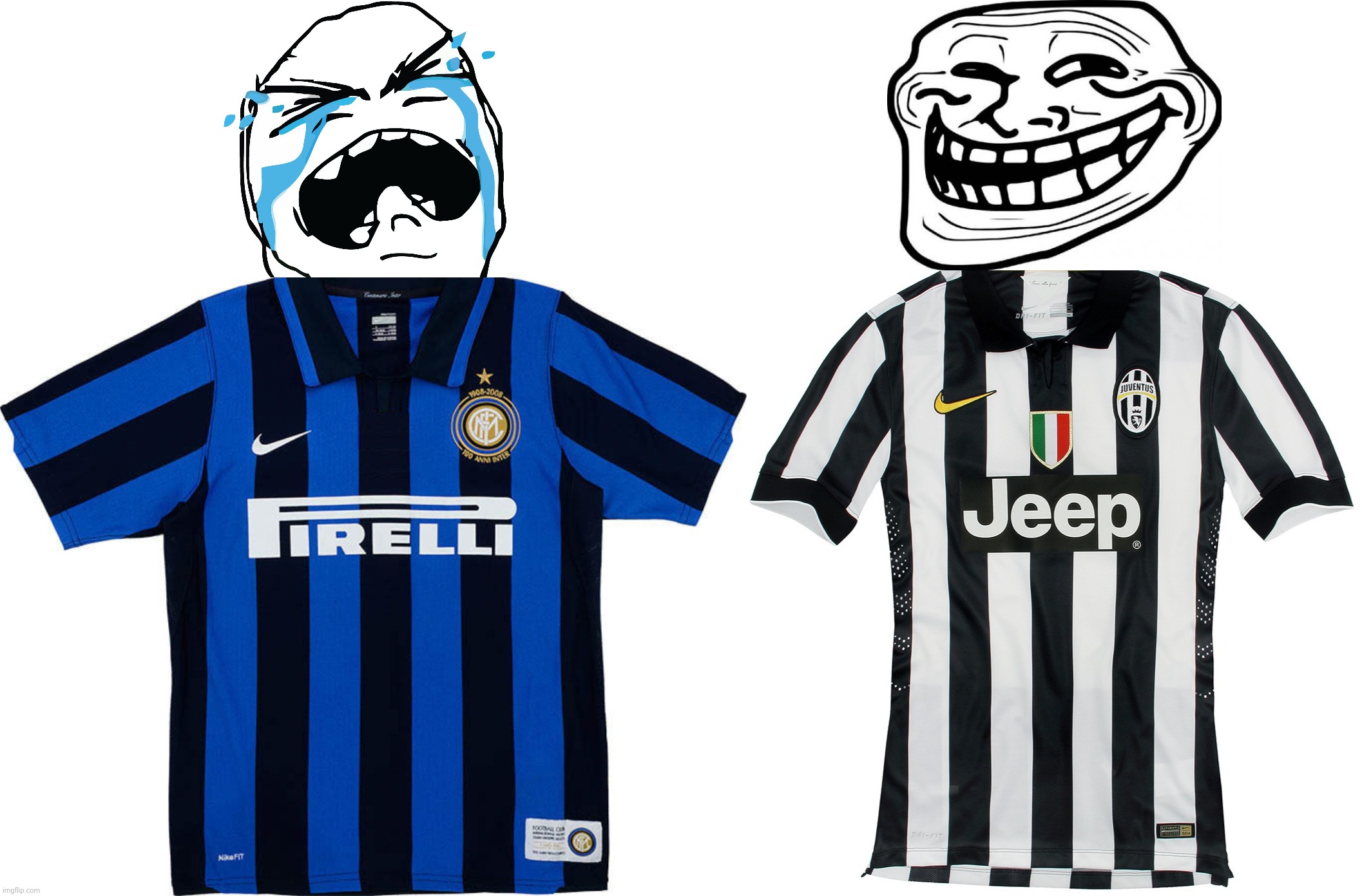 Some random derby d'italia meme (Inter Losers, Juventus Winners) #InterMerda #JuveLadra | image tagged in memes,calcio,inter,juventus | made w/ Imgflip meme maker