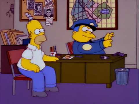High Quality Simpsons Wiggum Invisible Type Writer Blank Meme Template