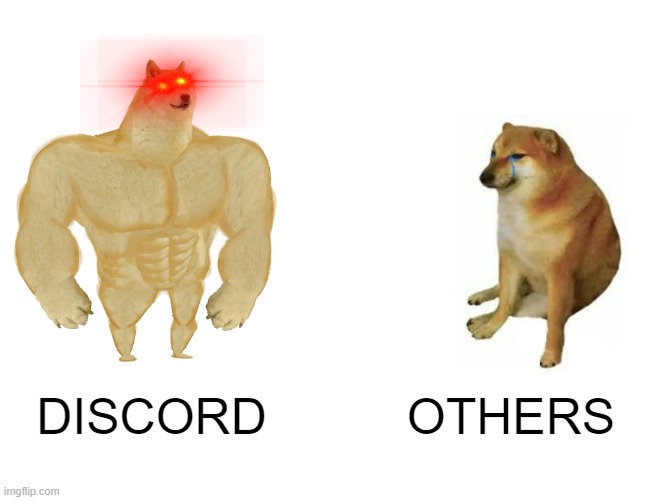 Buff Doge vs. Cheems Meme | DISCORD; OTHERS | image tagged in memes,buff doge vs cheems | made w/ Imgflip meme maker