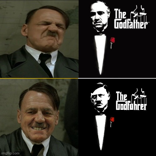 The godfuhrer | image tagged in memes,drake hotline bling,the godfather,hitler | made w/ Imgflip meme maker