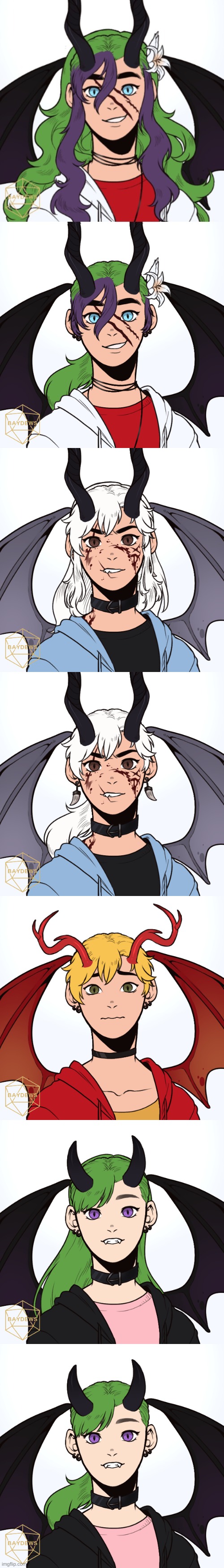 I tried to recreate my dragon OCs as humans | made w/ Imgflip meme maker