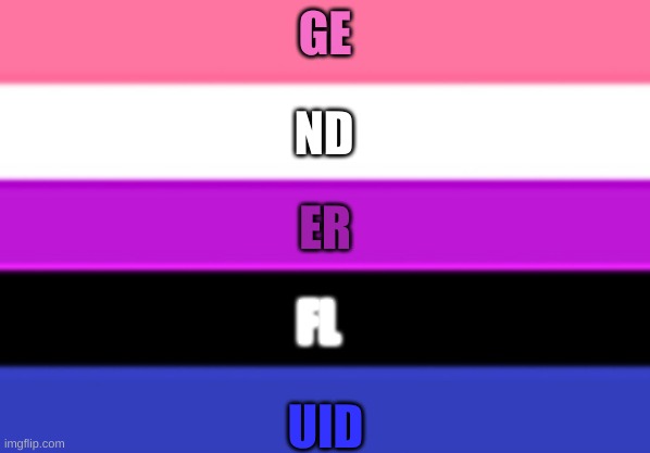 Genderfluid Flag | GE; ND; ER; FL; UID | image tagged in genderfluid flag | made w/ Imgflip meme maker