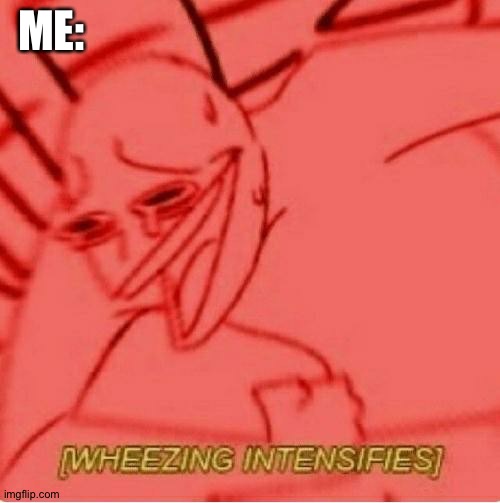Wheeze | ME: | image tagged in wheeze | made w/ Imgflip meme maker